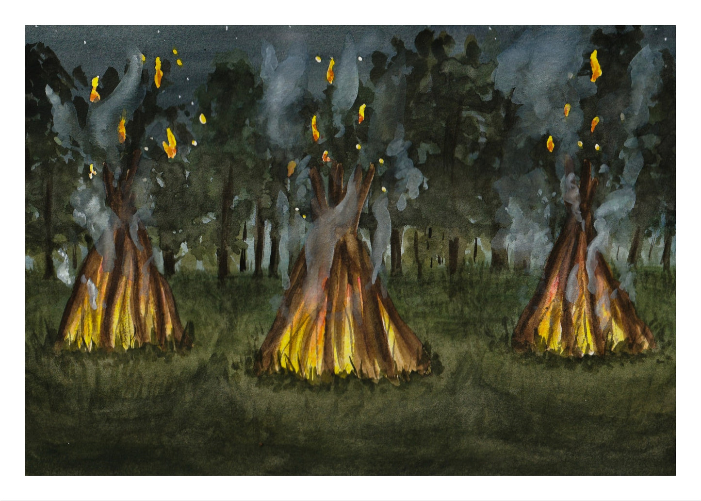 Three Fires Print